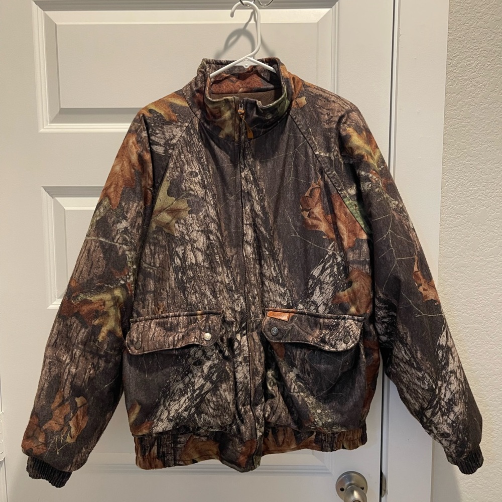 Woolrich Mossy Oak Camo Jacket Men's Full Zip Quilted Hunting Jacket L